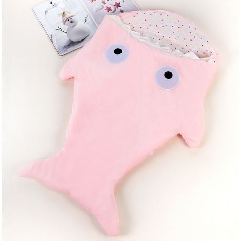 Gigoteuse pour bébé en forme de requin, mignonne, douce, respirante et rose. (1/5)