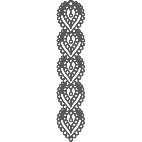 A8 Pendelleuchte, durchbrochenes Design, grau, 18 x 90 cm