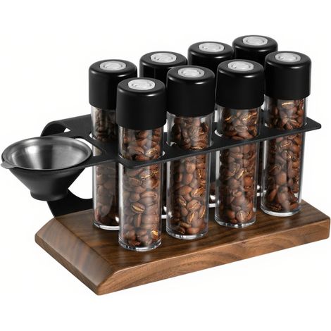 Ensemble 10 boîtes café hermétiques avec valve, transparentes alimentaires lave-vaisselle (10 pcs) (1/5)