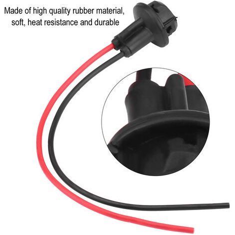 Lot de 2 rallonges pour douille d'ampoule automobile T10 W5W 168 194 avec support en caoutchouc souple (1/4)