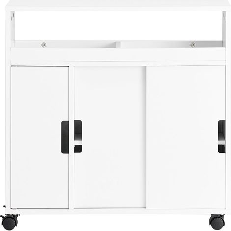 SoBuy organizer bagno mobile bagno salvaspazio portarotolo bianco BZR02-W