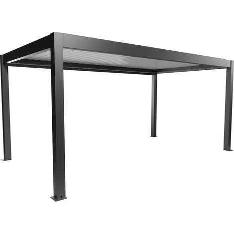 Pergola Gr. 5,5 x 3 dunkelgrau-metallic/weiss