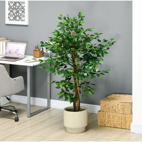Plante artificielle ficus 150 cm avec pot, vert HAVRYA (1/5)