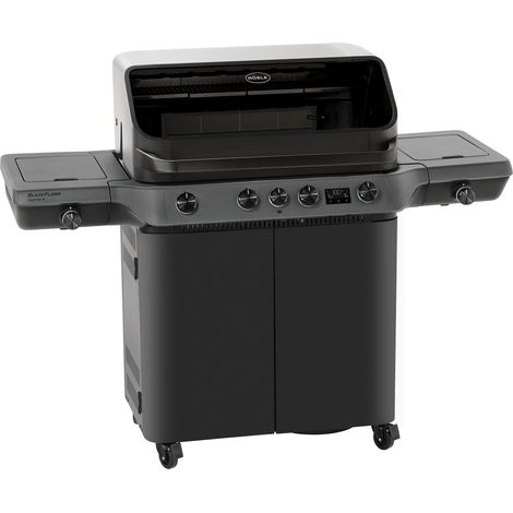 Rösle Gasgrill BLAZEFLAME Master 4 Schwarz mit PRIMEZONE, Backburner und Seitenbrenner 250601 (1/5)