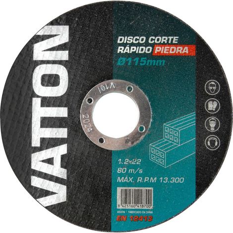 Disco de Corte para Piedra 115x1.2mm VATTON: Precisión en Cada Corte
