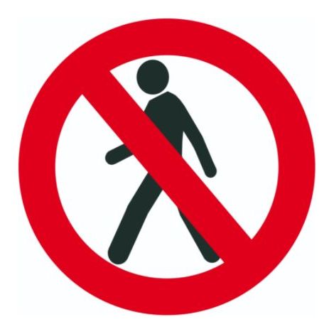 Panneau d'interdiction, avec pictogramme : Entrée interdite "No Entry ( Prix pour 1 )