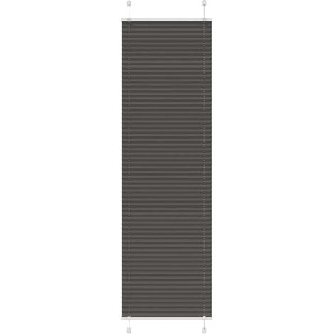 Plissee Schwarz 65x200 cm Stoffbreite 64,4 cm Polyester