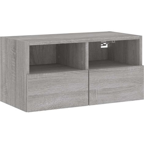 Maison Exclusive - TV-Wandschrank Grau Sonoma 60x30x30 cm Holzwer (1/5)