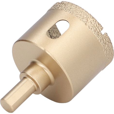 Scie cloche diamantée en acier au carbone, foret à perçage pour carrelage, porcelaine et verre, queue triangulaire, 45 mm (1/5)