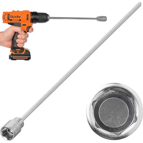 Rallonge de Visseuse sans Fil avec écrou de 19 mm, pour Stabilisateur Caravane Bequille Caravane (30cm) (1/5)