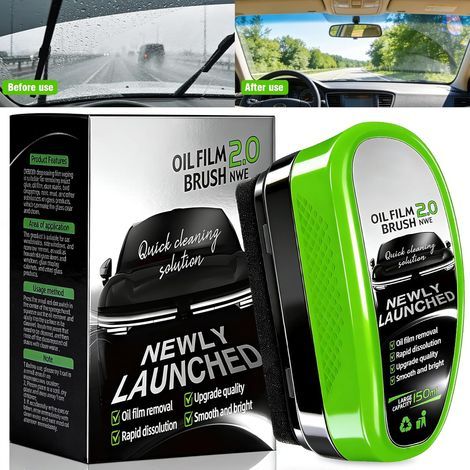 150ml Window Cleaner, Integrated Brush, Anti-Rain and Anti-Fog Formula, For Car Windshields and Mirrors (1/5)