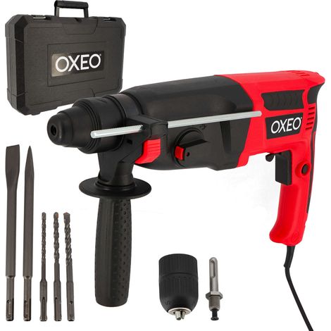 Marteau Perforateur SDS-Plus 800w - 3 joules – Avec mandrin auto-serrant - 3 Forets 6,8 et 10mm, 2 Burins et Boîte Inclus (1/5)