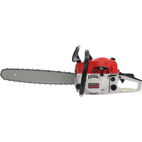 Tronçonneuse à essence 2 temps 52 cm³, guide-chaîne 50 cm, pour coupe du bois, élagage et abattage léger (1/5)