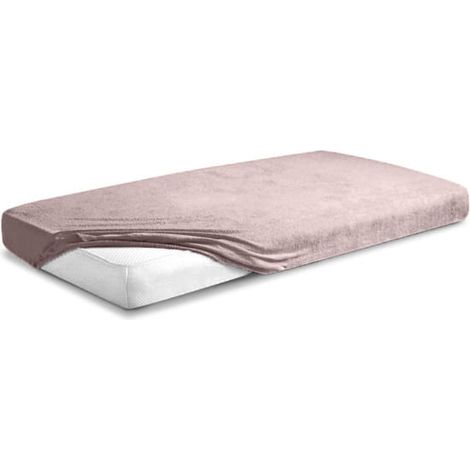 Telo FROTTE PREMIUM con gomma 180x190, 180x200x20 rosa sporco12 MATEX (1/5)
