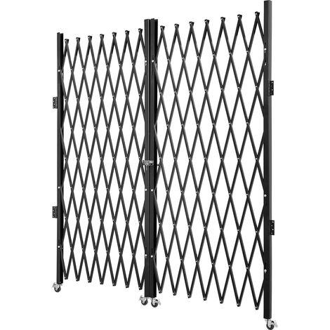 Grille de sécurité pliante double vantail, 310 x 154 cm (L x H), porte coulissante en accordéon pour intérieur. (1/5)