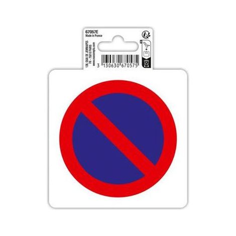 Signalétique - Adhésif - Stationnement interdit - 10x10cm - PVC (1/2)