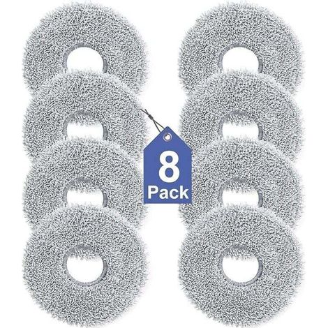 Pack of 8 Wipes for Dreame L10s/L10/L20/X40/L40/X50/L50 Pro Ultra, Xiaomi X20 Pro/Max, Ecovacs Deebot T30 Pro OMNI, T30S Pro A (1/4)