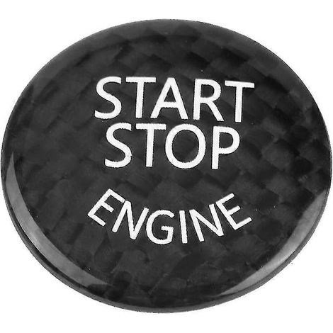 Cache-contacteur d'allumage en fibre de carbone noire avec anneau porte-clés, compatible avec BMW Série 3 E90 E91 E92 E93 E60 E83 E84 X (1/5)