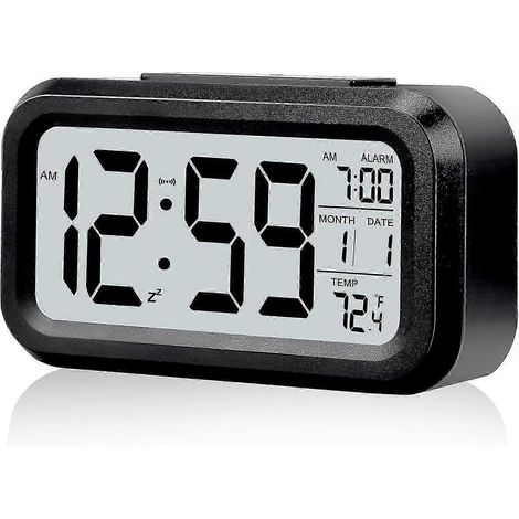 Ce réveil intelligent convient à la maison comme au bureau. Fonctionnant sur piles, il est doté d'une veilleuse, idéale pour les personnes au sommeil profond, et affiche la température ambiante. (1/5)