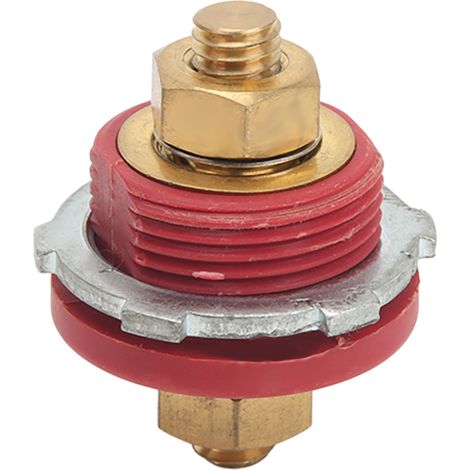 Connecteur de borne de batterie 3/8 pouces à travers le goujon 250A, poste de chargeur pour voiture, camping-car, bateau, yacht, rouge (positif) (1/5)