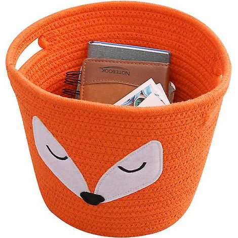 Panier de rangement pour jouets d'enfants, 29 x 25 cm, compatible avec les paniers Kallax, orange, pour chambre d'enfant (1/5)
