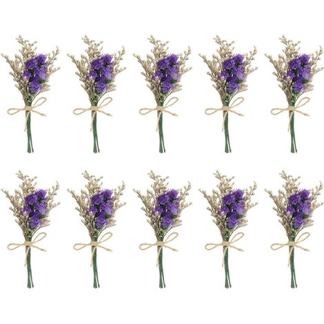Mini Bouquet Fleurs Séchées Myosotis Naturel 10 Pcs Violet (1/5)
