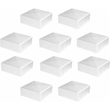 – Lot de 10 embouts de tube carré en PELD – Protection pour meubles – Dimensions 40 x 40 mm – Couleur blanche – Finition esthétique (1/3)
