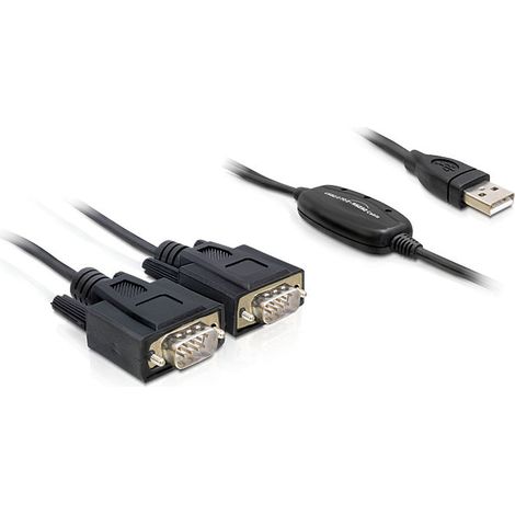 Adaptador USB a 2 puertos Serie.
