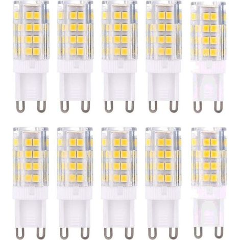 G9 LED-Lampen, 5 W entsprechen einer 40-W-Halogenlampe, 6000 K Weiß, flimmerfrei, energiesparend, nicht dimmbar (10er-Pack) [Energieklasse E] (1/5)