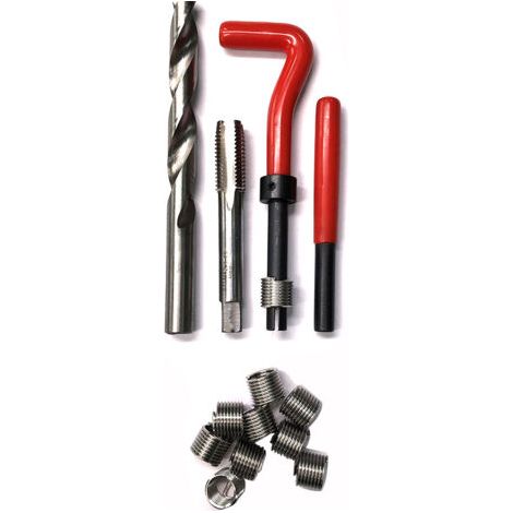 Kit de réparation filetage M6 25 pièces – Inserts en acier inoxydable – Foret HSS pour filetages endommagés – Compatible véhicules - 25PCS