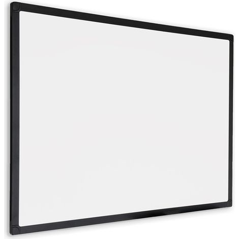 Whiteboard - Emaille-Oberfläche - schwarzer Rahmen - 60x120 cm