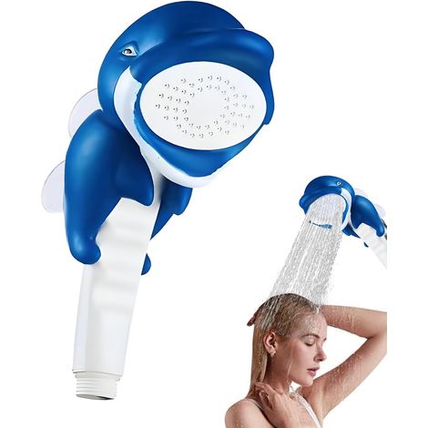 Pommeau de douche pour baignoire bébé dauphin dessin animé , douchette à main , accessoire bain réut