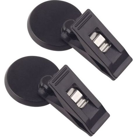 2 pièces Support de Ticket de Parking avec Ventouse, fenêtre de Voiture Pare-Soleil Cartes en Tissu Billets Ventouse avec Pince, Noir (1/5)