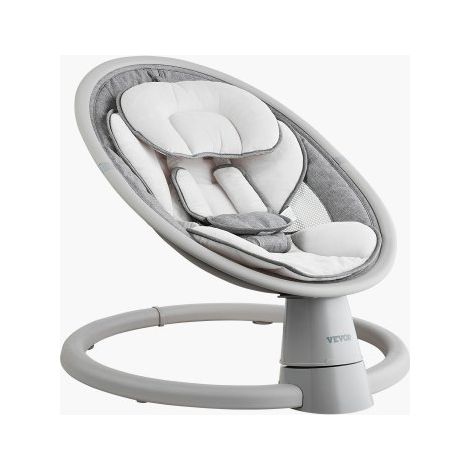Balancelle Transat Bébé 5 Vitesses Panneau Tactile Télécommande Musique Bluetooth 10 Berceuses Harnais de Sécurité 5 Points, Charge 9 kg, Balançoire Portable pour Bébé Nouveau-nés 0-9 Mois (1/3)