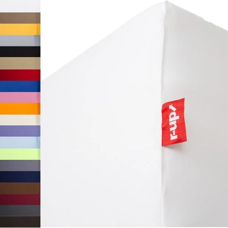 Drap-housse r-up Best 90x200-100x220 jusqu'à 35 cm de hauteur blanc 95% coton / 5% élasthanne 230g/m² (1/5)