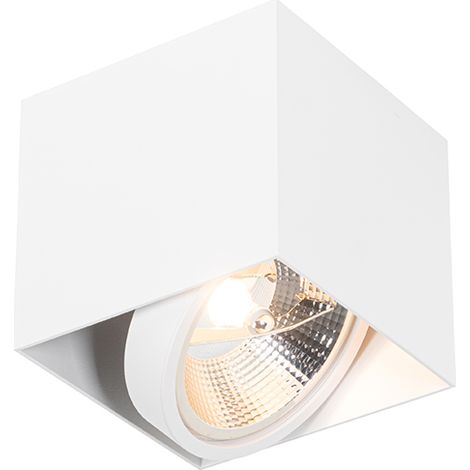 Design Aufbaustrahler Weiß Quadratisch GU10 111mm - Box