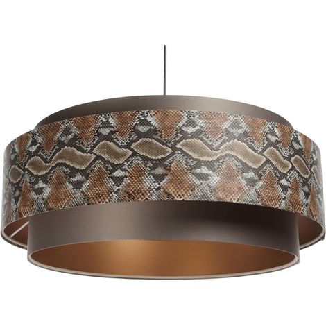 Suspension Extérieur imprimé marron gris, intérieur cuivré - Marron, gris, cuivré (1/5)
