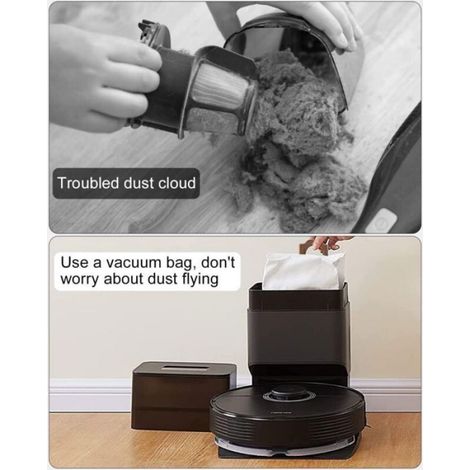 Sac à poussière pour robot aspirateur - - Deebot T8/T9/AIVI+ - Lot 12 - 3 L - Filtration anti-allergènes (1/5)