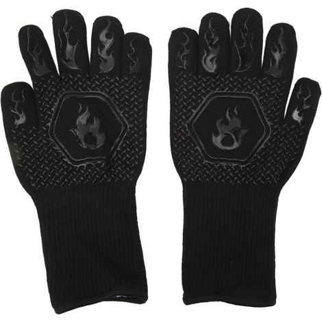 Oven/Microwave Oven Mitts, Heavy Duty Kitchen Oven Mitts, Large Grill BBQ Oven Mitts, Fireproof Silicone for Oven, BBQ, Cooking, Kitchen, Safe for (1/5)