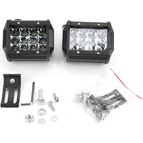 LED Work Light, 1 Pair 4 Inch 4 Row 36W Universal LED Work Light Bar, Driving Light, Car Truck Modification.