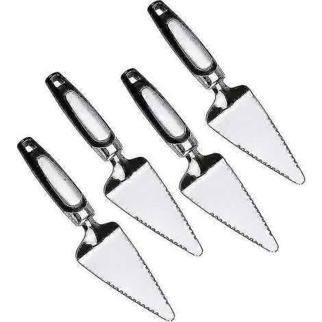 Ensemble de 4 pièces pour gâteaux, pizzas et tartes : pelle, coupe-gâteaux, diviseur, spatule, retourne-gâteaux, lame double, en plastique souple PXCL. (1/5)