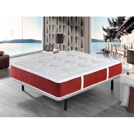 Matelas en latex et ressorts ensachés 105X190 SPRING LATEX SUPREME, hauteur 30 CM, latex naturel. 7 zones de confort