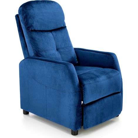 Sillón reclinable Houston 992, Azul oscuro, 103x64x84cm, Tapiz (1/5)