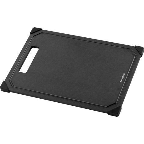ZWILLING Tagliere 31 x 21 cm in fibra di legno, fibra di legno, con scanalatura per succo, antiscivolo, lavabile in lavastoviglie, colore: nero (1/5)
