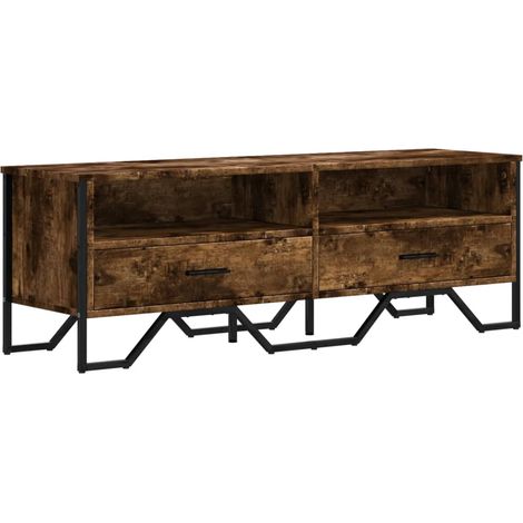 Maison Exclusive - TV-Schrank Räuchereiche 122x34x41 cm Holzwerks