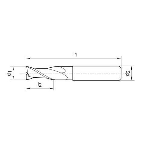 SL-Fraise 6527 VHM FIRE 14mm Z 2 Guhring (1/5)