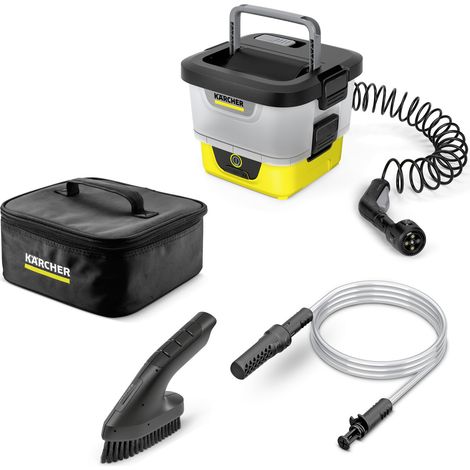Mobiler Outdoor Reiniger KÄRCHER OC 4 + Adventure Kit: Kompakter Akku-Druckreiniger für unterwegs mit Zubehörtasche – ideal für Camping, Fahrrad und Wanderungen – Reinigt sanft und effektiv (1/5)