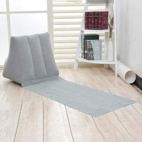Canapé gonflable Chaise longue de plage - - Gris - Portable et confortable pour l'extérieur (1/3)