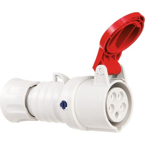 Prise mobile droite protégée - Gewiss - 16A - 400V - 3P+N+T