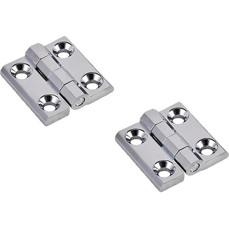 Lot de 2 charnières de trappe de bateau en acier inoxydable 304 très résistantes pour bateau, maison, armoires, terrasse (40 x 40 x 5 mm) (1/5)